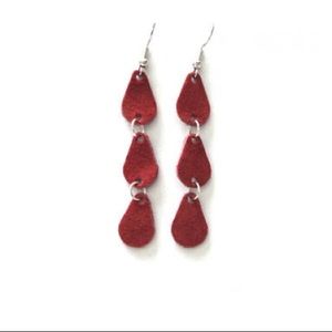 Genuine Suede dangle earrings